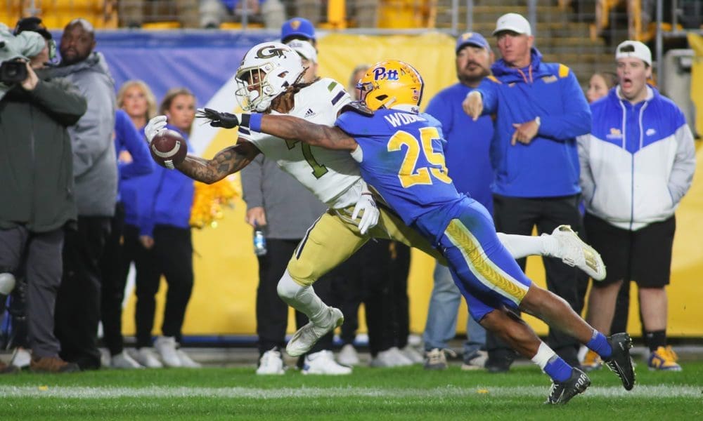 Pitt cornerback A.J. Woods.