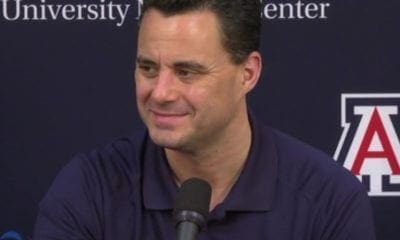 Sean Miller at University of Arizona Press Conference at McKale Center. By Lance Linn | CC BY-SA 4.0