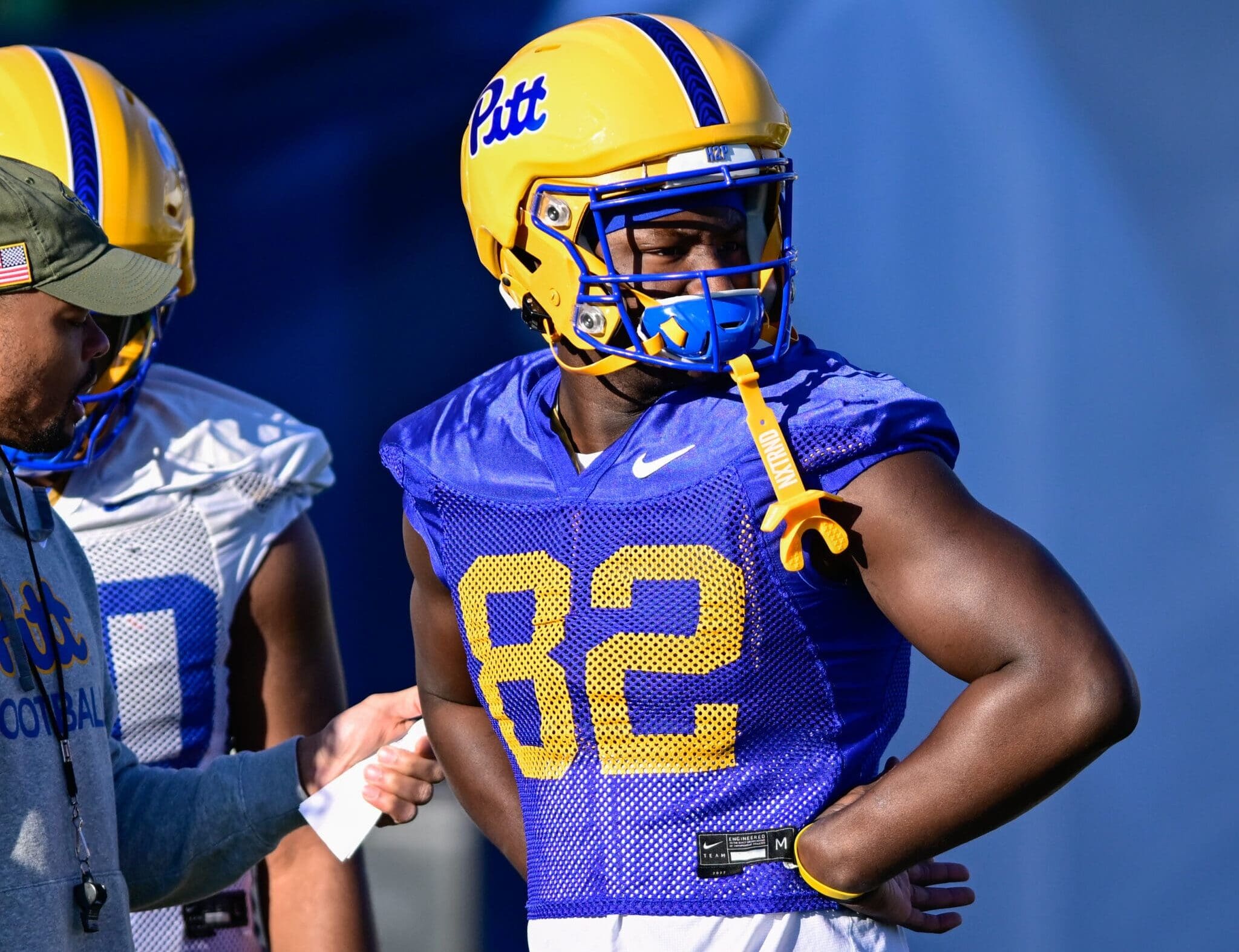 Pitt tight end Malachi Thomas. March 11, 2025 / Ed Thompson. PSN.