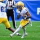Pitt running back Justin Cook during the Blue-Gold spring game. April 12, 2025 -- Ed Thompson / PSN