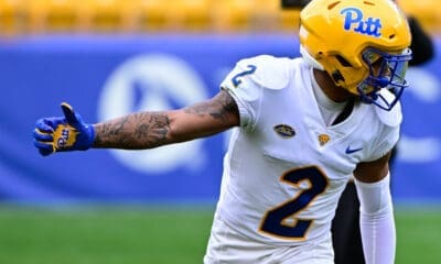 Pitt wide receiver Kenny Johnson during the spring game. April 15, 2025 / Ed Thompson. PSN.