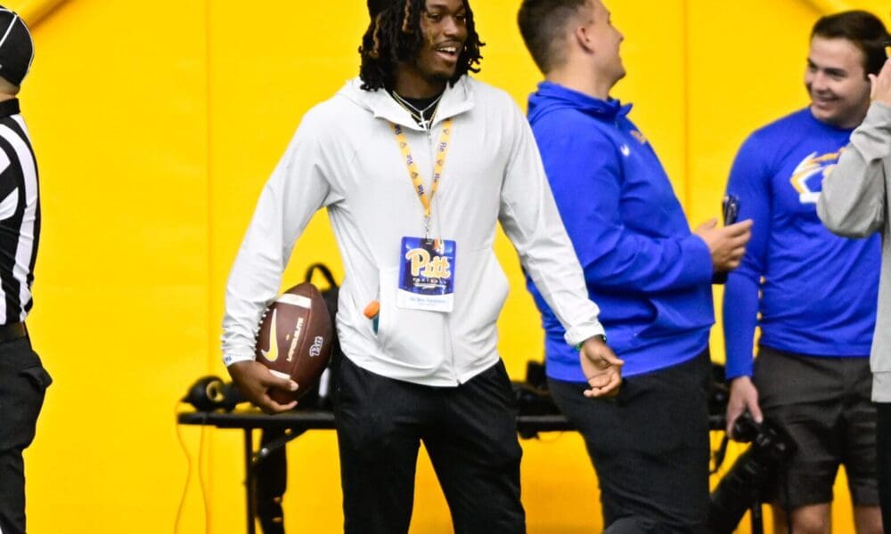 Pitt 2026 defensive back target Da'Ron Barksdale from Steel Valley High School. April 3, 2025 / Ed Thompson. PSN.