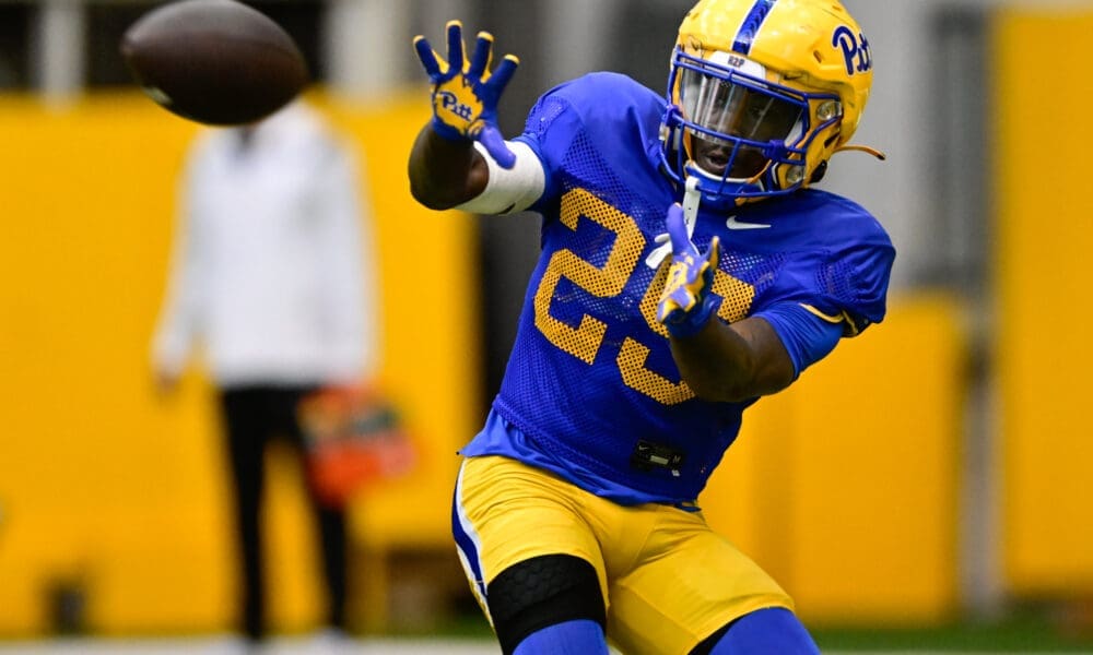 Pitt freshman running back Ja'Kyrian Turner. April 3, 2025 / Ed Thompson. PSN.