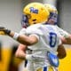 Pitt linebacker Braylan Lovelace during spring practice. April 3, 2025 / Ed Thompson. PSN.