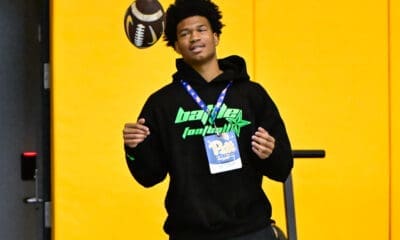 Pine-Richland defensive back Lawrence 'Jay' Timmons commits to Indiana. April 8, 2025 / Ed Thompson. PSN.