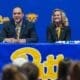 Pitt women's basketball head coach Tory Verdi and Pitt athletic director Heather Lyke