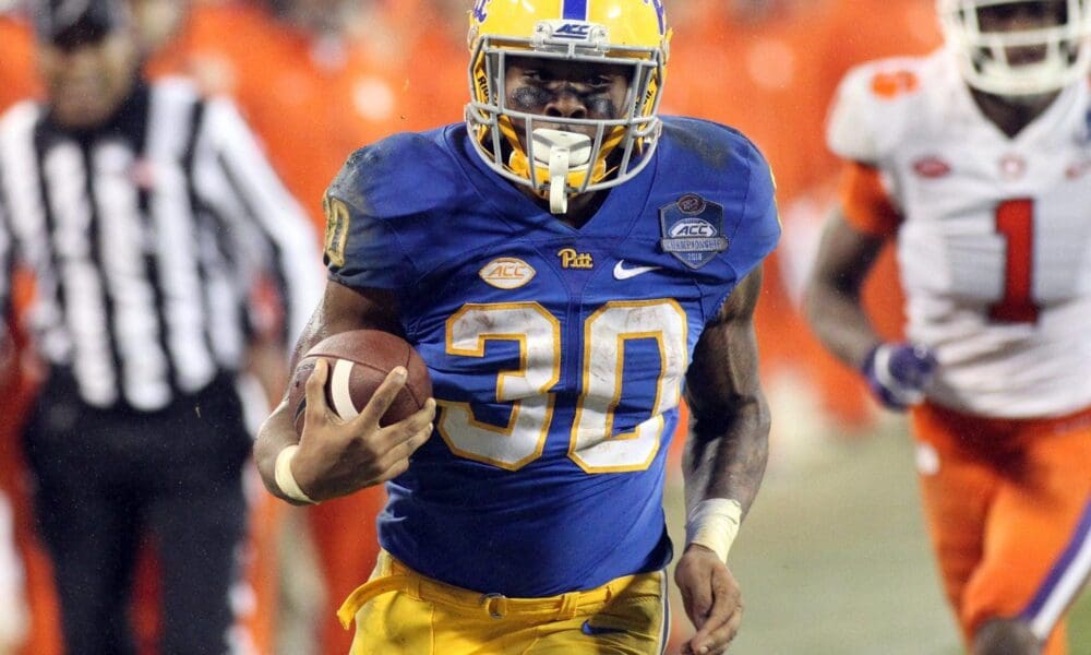 Former Pitt running back Qadree Ollison.