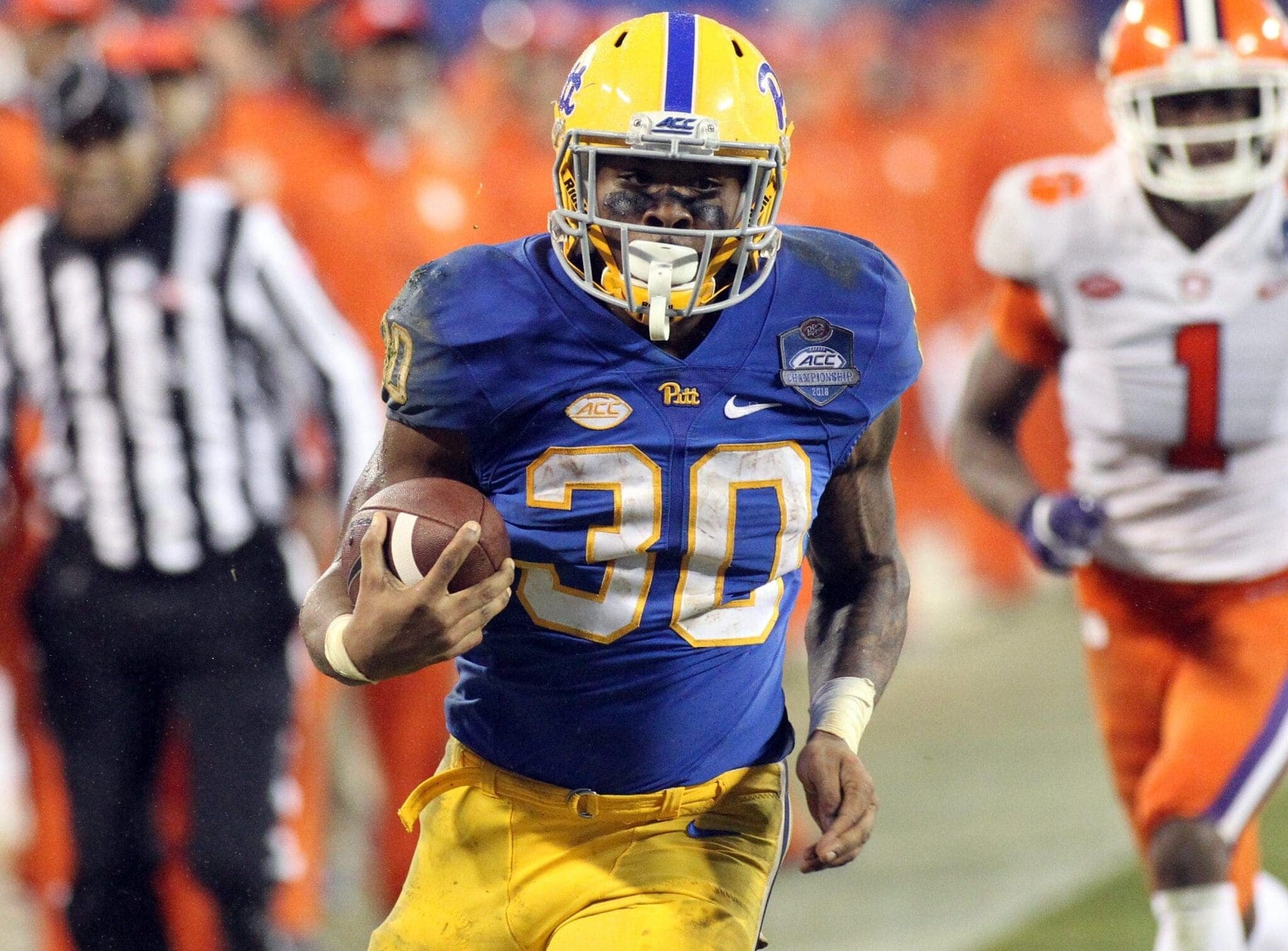 Former Pitt running back Qadree Ollison.