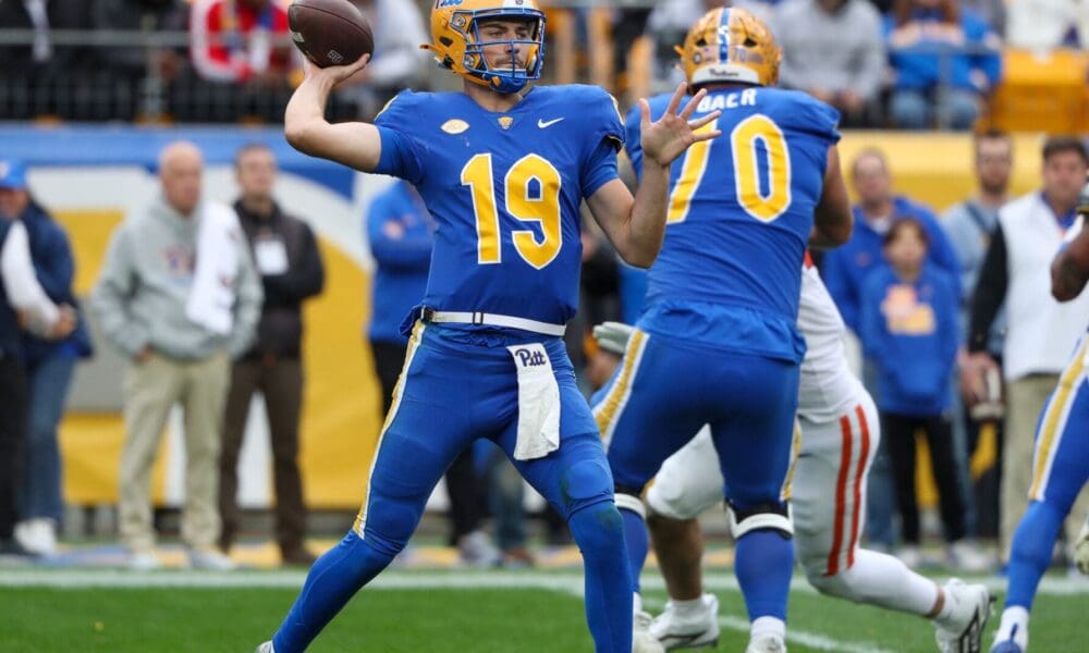Pitt quarterback Nate Yarnell.