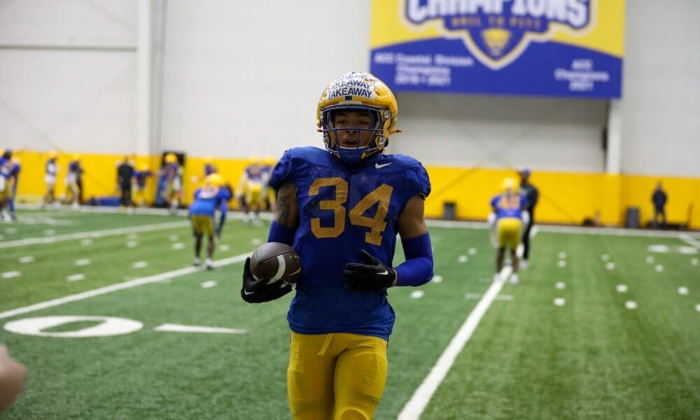 Pitt defensive back Cruce Brookins.