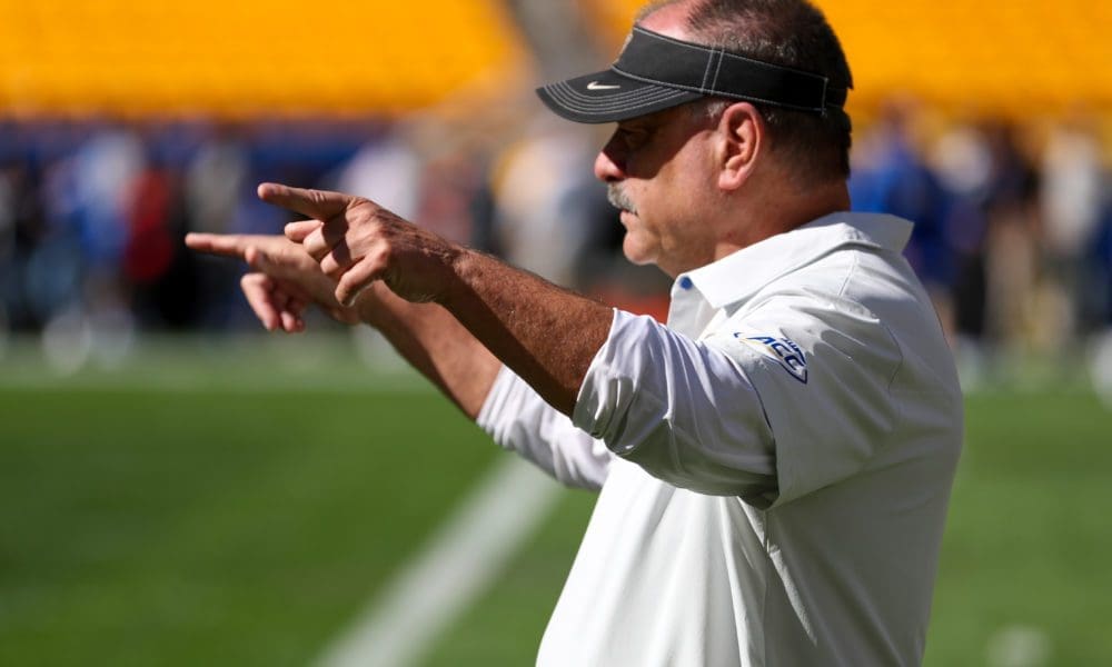 Pitt Football offensive line coach Dave Borbely