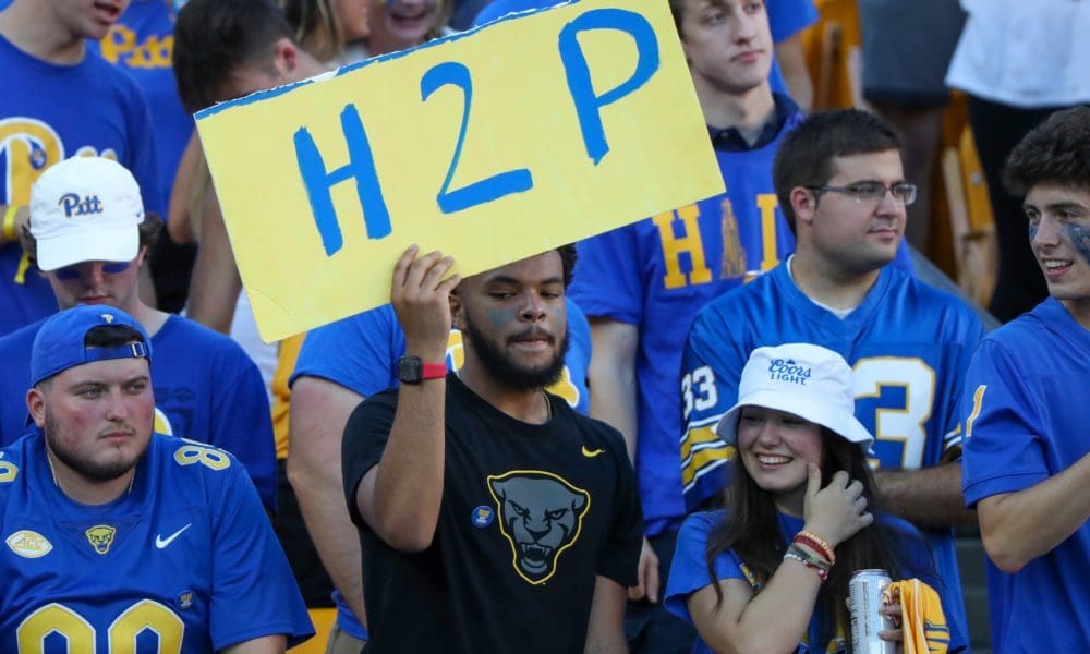 Pitt student at Backyard Brawl, 2022.