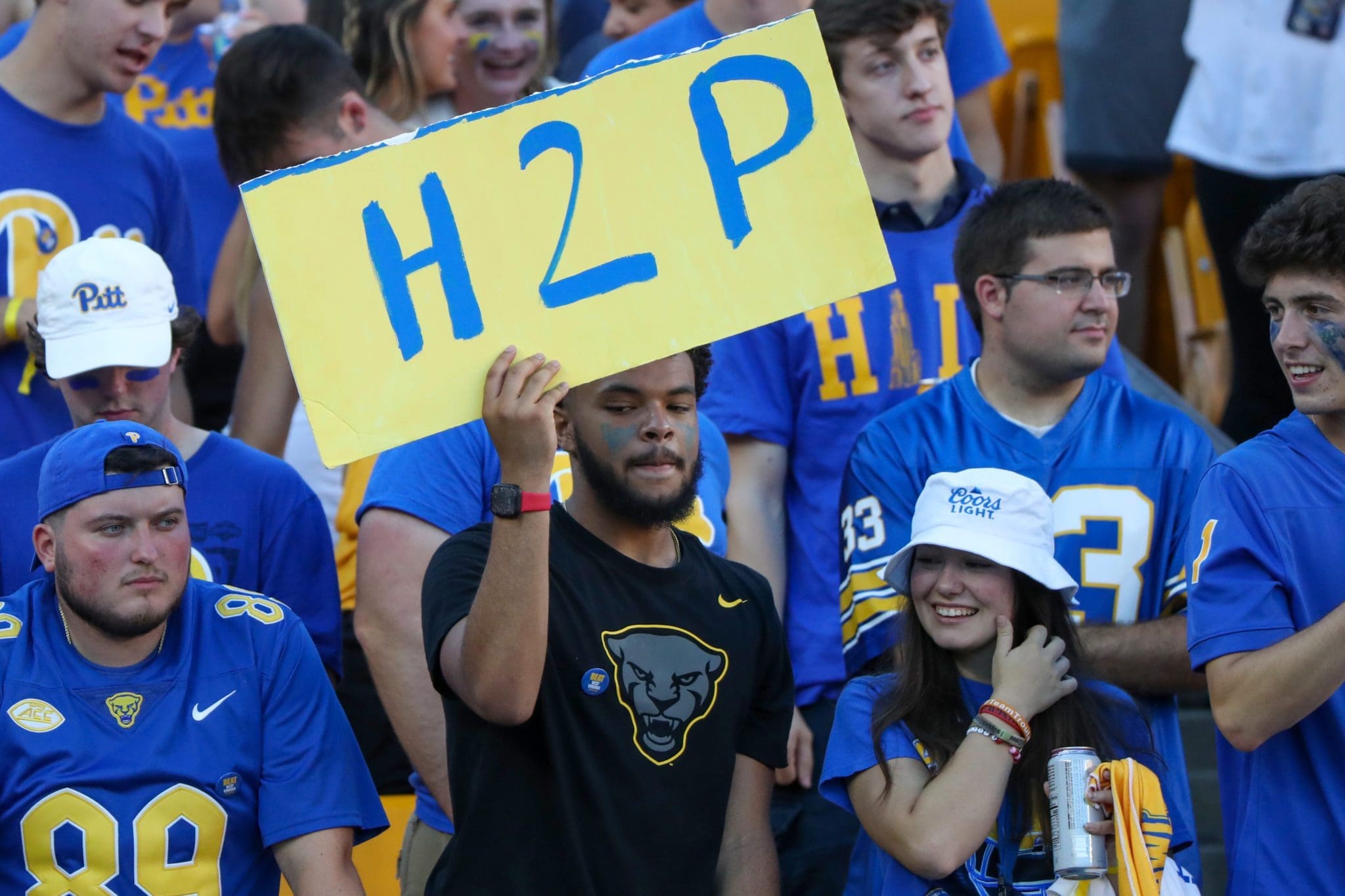 Pitt student at Backyard Brawl, 2022.