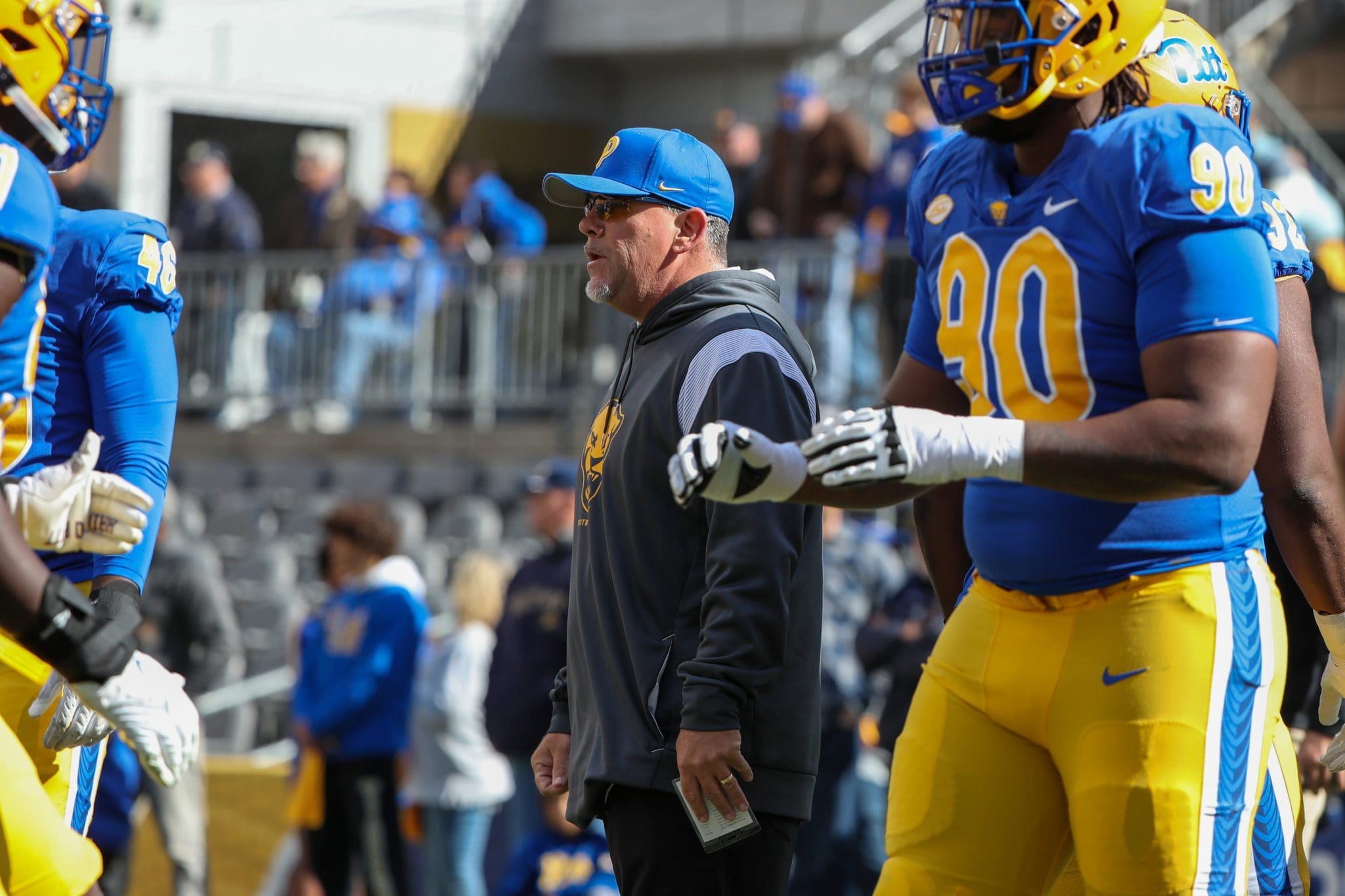 Pitt defensive line coach Charlie Partridge.