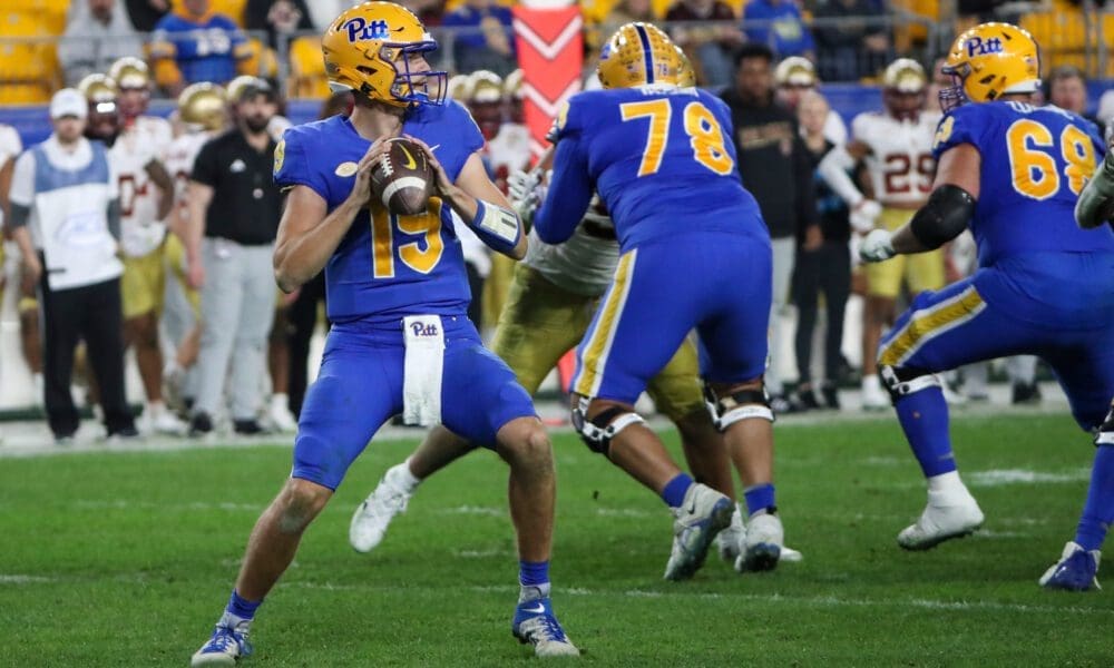 Pitt quarterback Nate Yarnell.