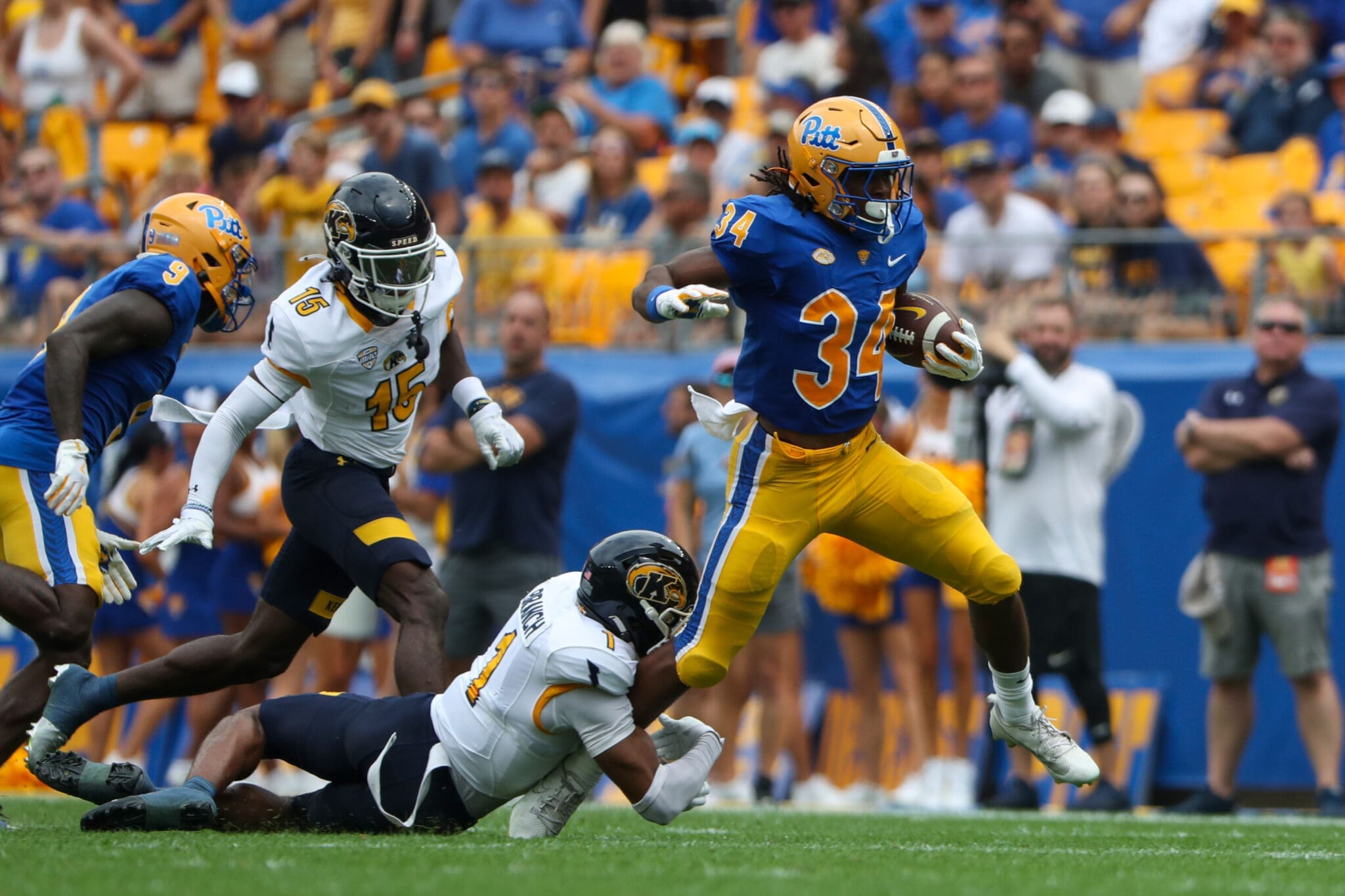 Pitt Panthers running back Derrick Davis Jr. (34) August 31, 2024 Photo by David Hague/PSN