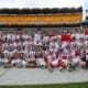 The Fort Cherry Rangers pose after winning the 1A WPIAL title.