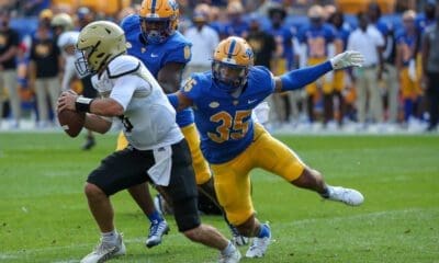 Pitt linebacker Braylon Lovelace.