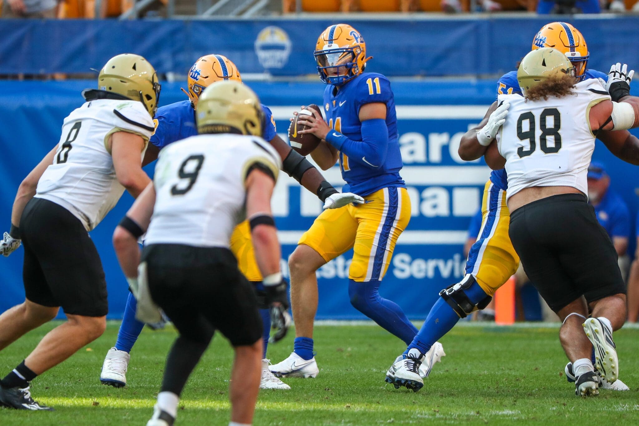Pitt quarterback Christian Veilleux.