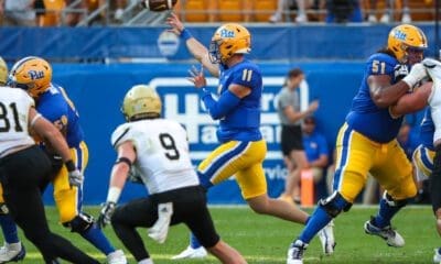 Pitt quarterback Christian Veilleux.