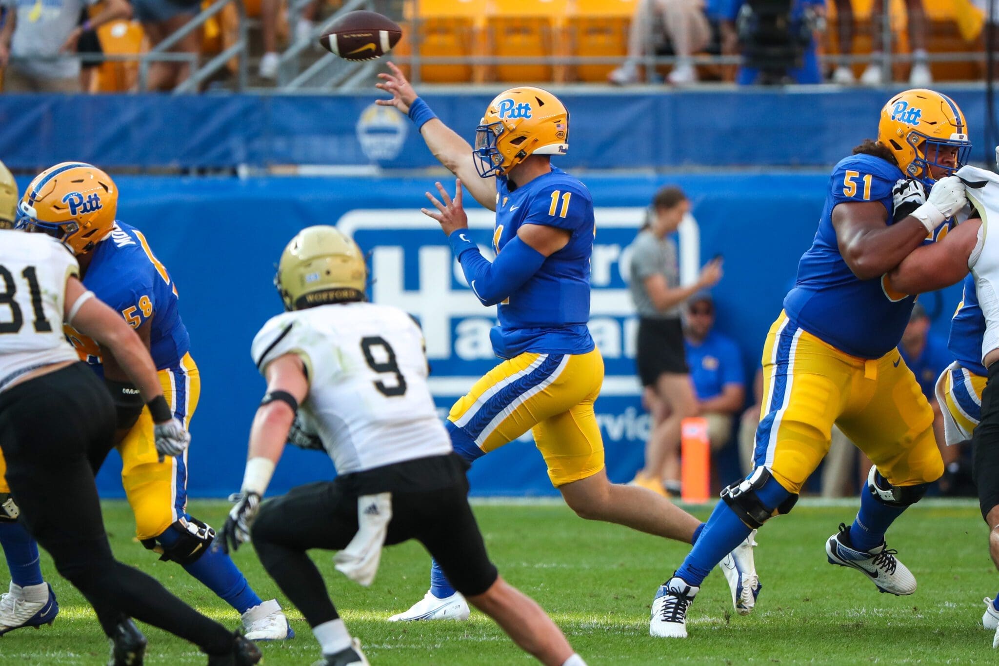 Pitt quarterback Christian Veilleux.