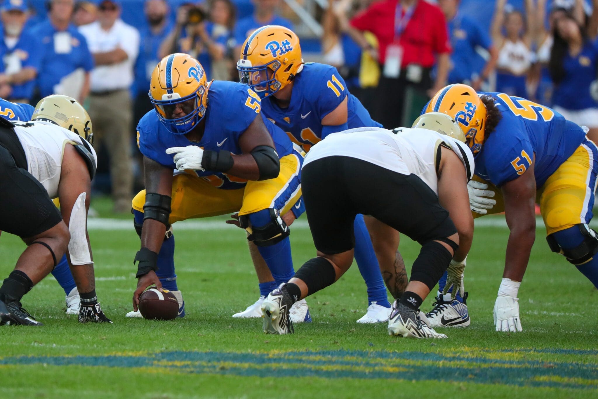 Pitt center Terrence Moore.