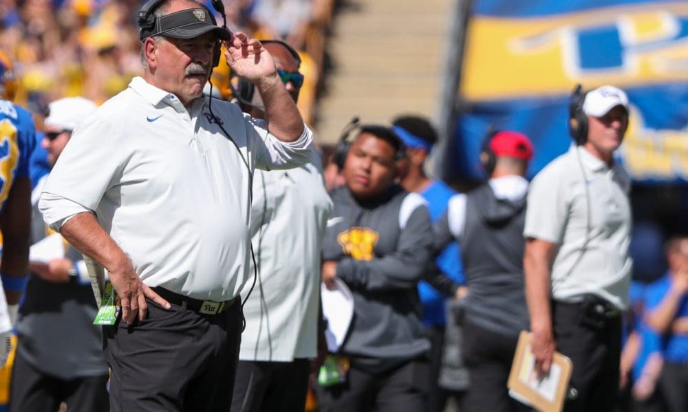 Pitt offensive line coach Dave Borbely.