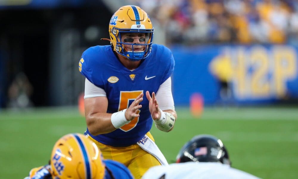 Pitt quarterback Phil Jurkovec.