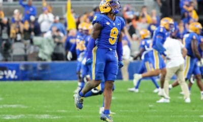 Pitt Panthers linebacker Kyle Louis (9) October 12, 2024 David Hague/PSN