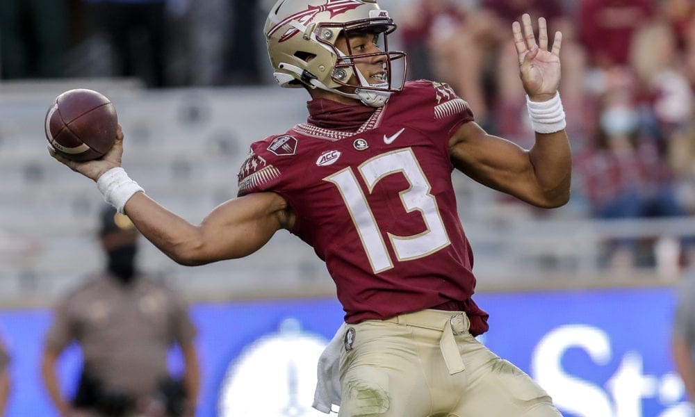 Florida State quarterback Jordan Travis