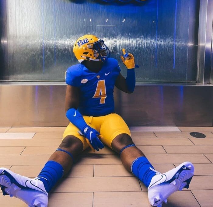 Pitt football defensive tackle Jahsear Whittington.