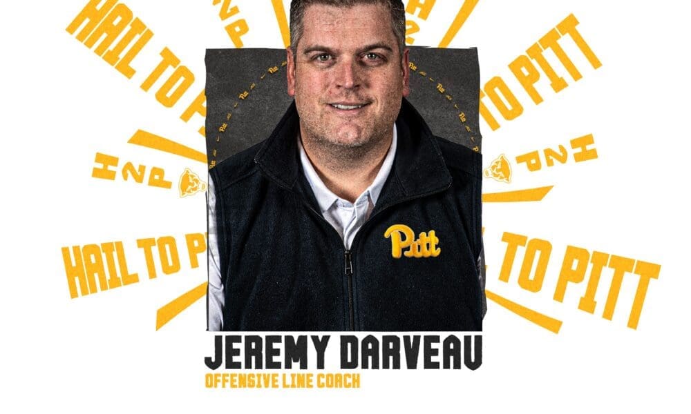 Pitt defensive line coach Jeremy Darveau.