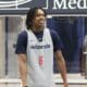 Former Pitt basketball star Carlton "Bub" Carrington plays for the NBA's Washington Wizards. Here he is at practice on October 24, 2024. Photo via George Michalowski.