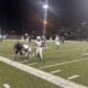 City League University Prep receiver Brandon Masie heads out of bounds after picking up a first down.