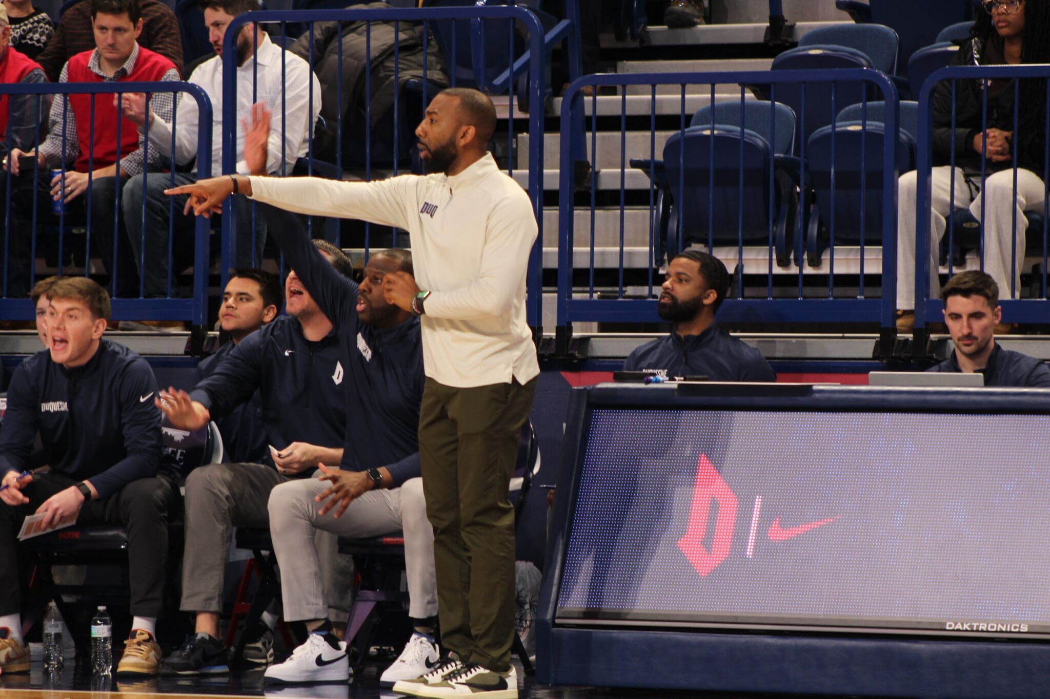 Duquesne head coach Dru Joyce III