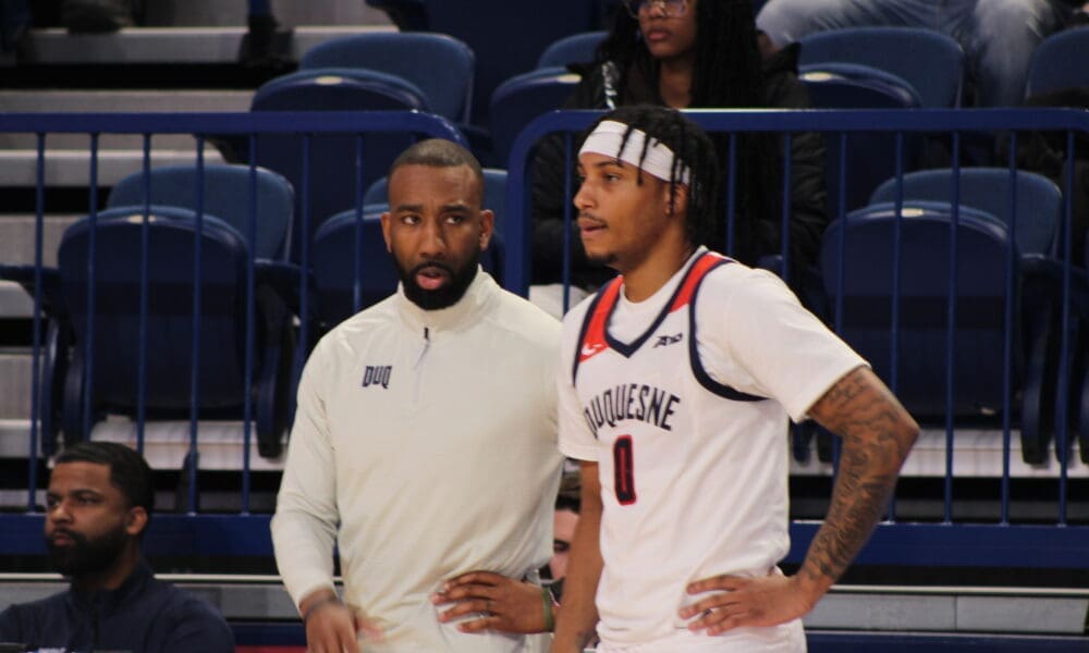 Duquesne head coach Dru Joyce III