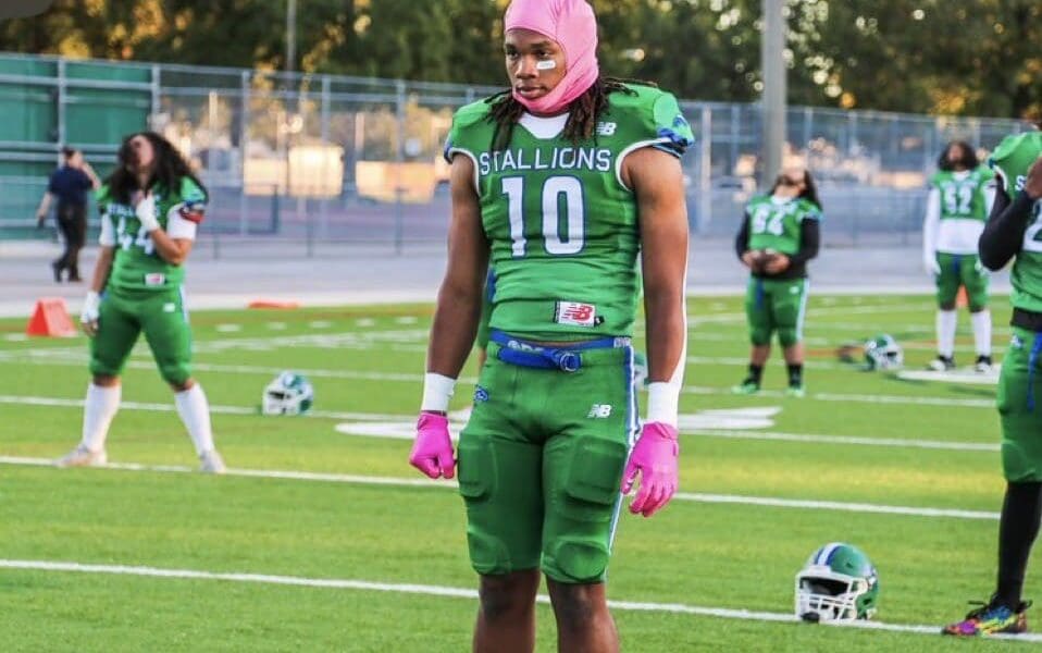 Three-star edge rusher places Pitt in top six. Photo courtesy of Johnson's X account.