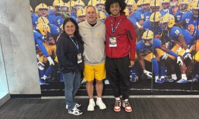 Pitt tight end target Javonte Williams will take an official visit during the first weekend of June. Photo courtesy of Williams' X account.