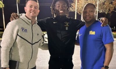 Three-star wide receiver Jeffar Jean-Noel with Kade Bell and JJ Laster. Photo courtesy of Jean-Noel's X account.