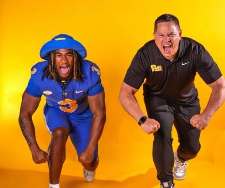 Three-star linebacker Markel Dabney on his Pitt official visit. Photo courtesy of Dabney.