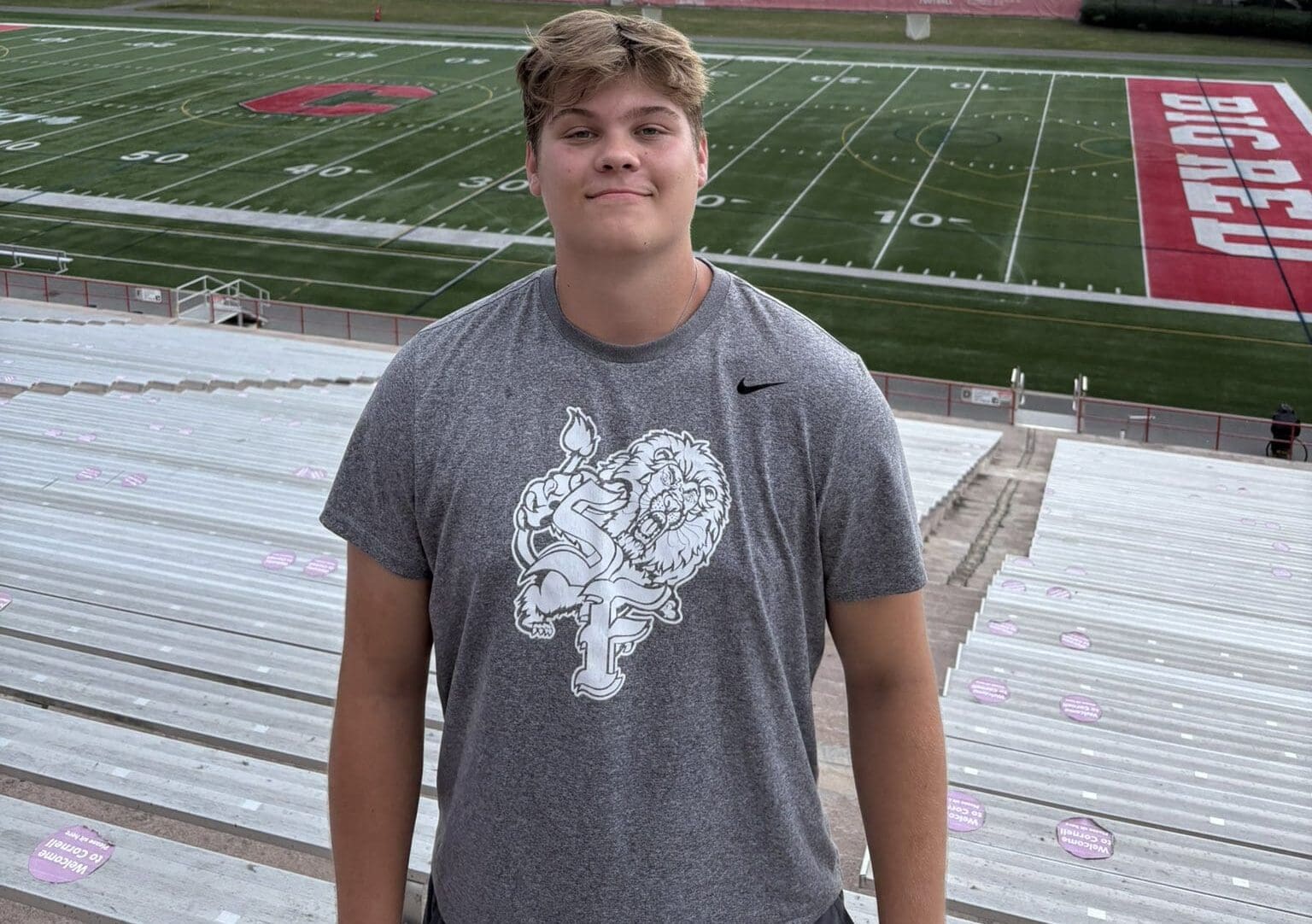 WPIAL and South Fayette offensive lineman Colton Astorino commits to a FCS program. Photo courtesy of Astorino's X account.