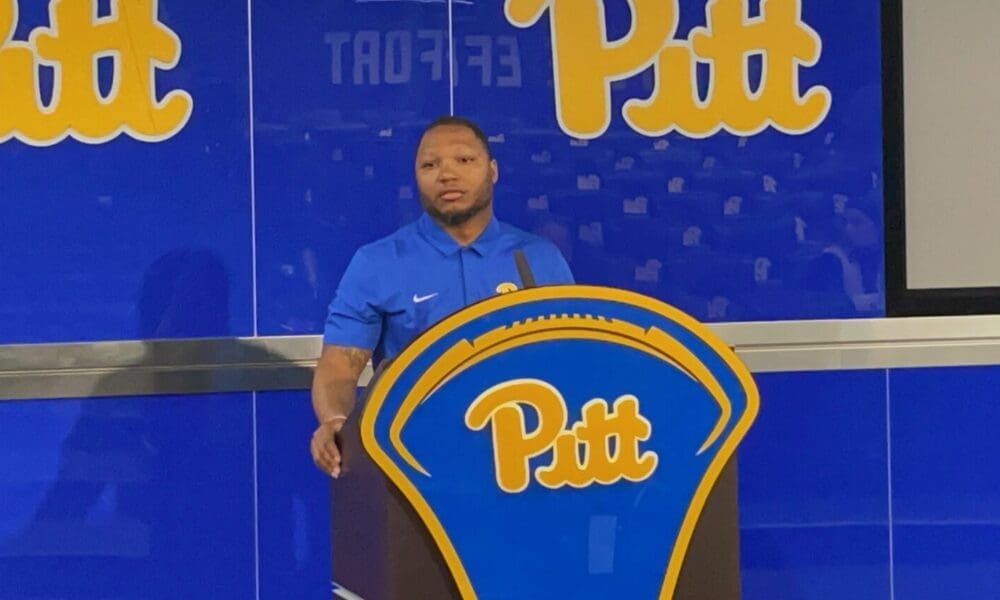 Pitt wide receivers coach JJ Laster.