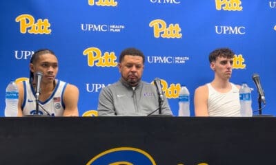 Pitt head coach Jeff Capel, guard Jaland Lowe and forward Jorge Diaz Graham talk win over VMI.