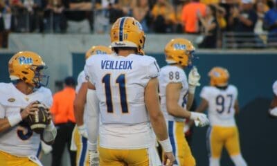 Pitt quarterback Christian Veilleux.