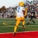 Westinghouse receiver Taymir O'Neal scores a game-tying two-point conversion in the second quarter of the PIAA 2A State Championship Game. Photo by Eddie Provident.