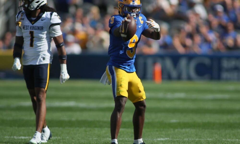 Pitt wide receiver Konata Mumpfield.