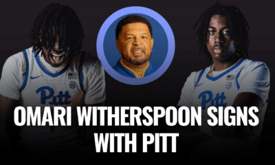 Pitt commit Omari Witherspoon officially signed a scholarship agreement with Pitt on Wednesday at his high school. Jeff Capel commented.