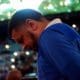 Jeff Capel before Pitt plays against North Carolina on Wednesday, Feb. 1, 2023 in Chapel Hill. (Mitchell Northam / Pittsburgh Sports Now)