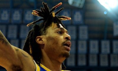 Nike Sibande as Pitt plays against North Carolina on Wednesday, Feb. 1, 2023 in Chapel Hill. (Mitchell Northam / Pittsburgh Sports Now)
