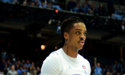 Armando Bacot as Pitt plays against North Carolina on Wednesday, Feb. 1, 2023 in Chapel Hill. (Mitchell Northam / Pittsburgh Sports Now)